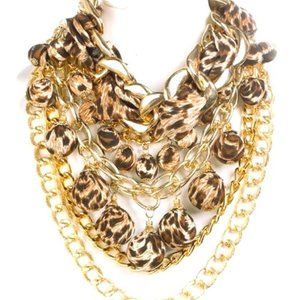 Animal Print Mult-Layer Necklace